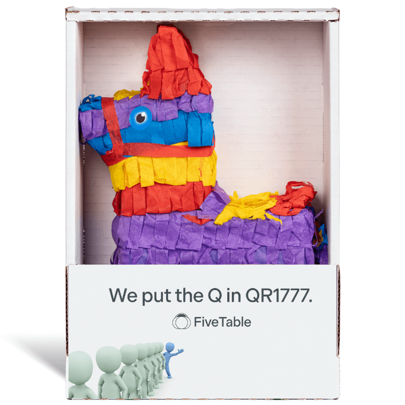 Classic piñata from FiveTable: we put the Q in QR1777
